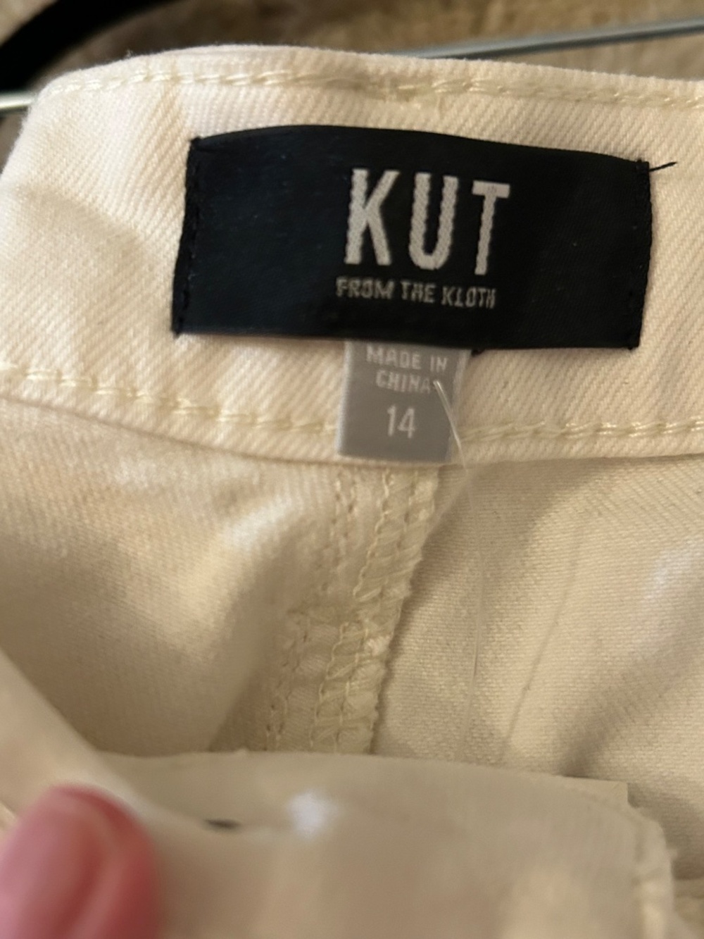 Kut from the Kloth Meg High-Rise Wide Leg Denim with Raw Hem - Size 14 - NWT - Picture 3 of 4